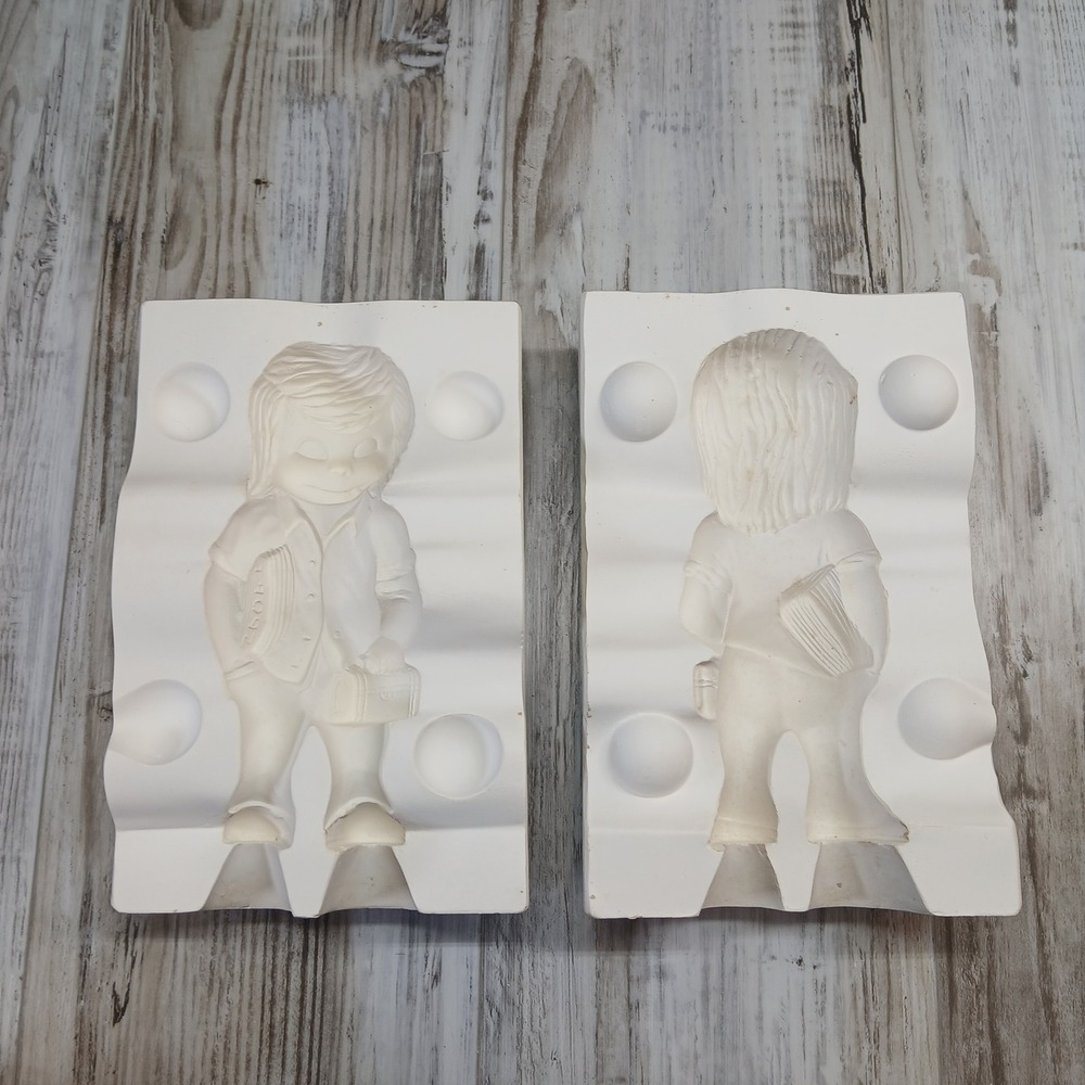 Vintage Ky Mold Co Ceramic Slip Casting Mold K-207 Boy Factory Worker Figurine